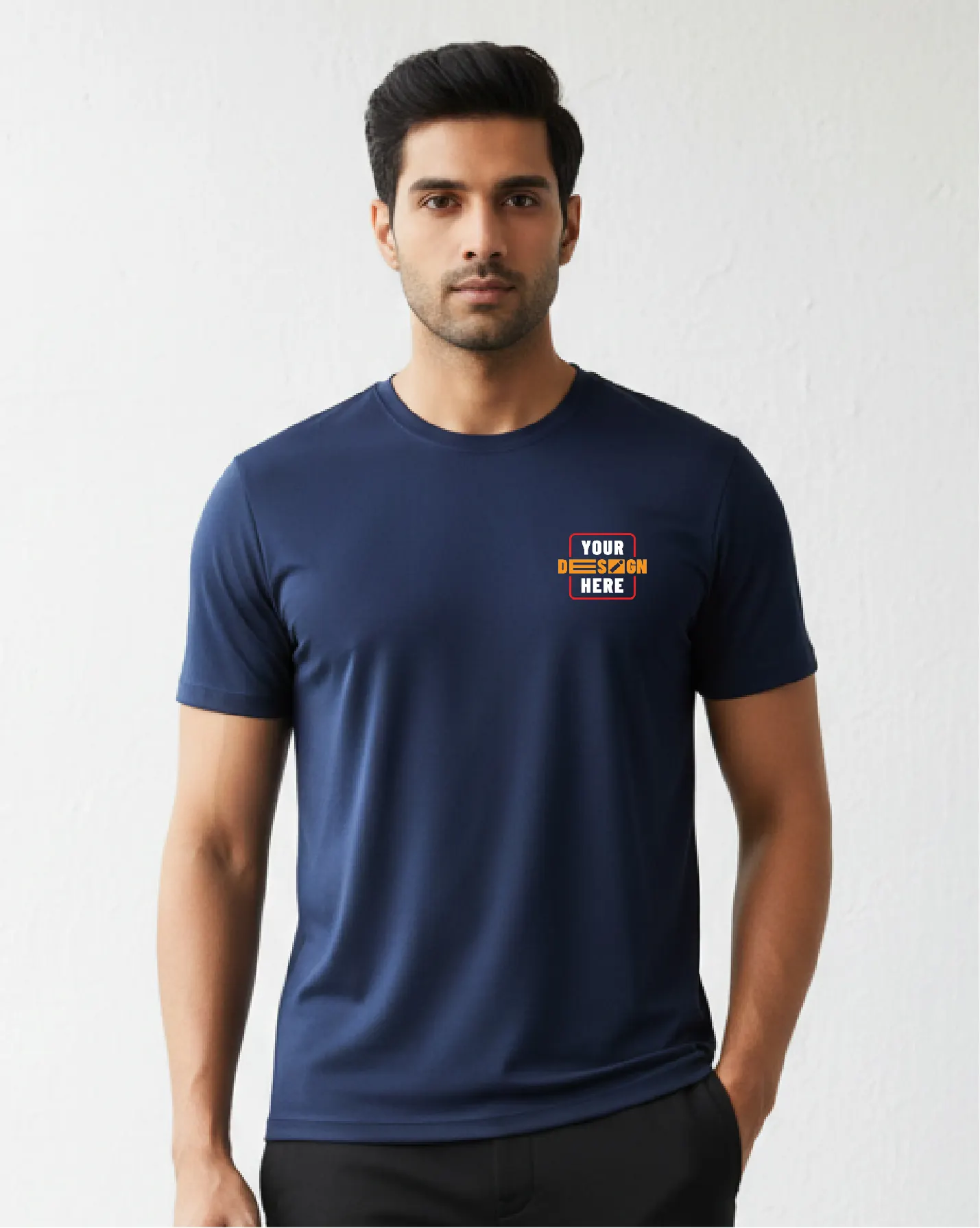 Polyester Basic Round Neck T-Shirt